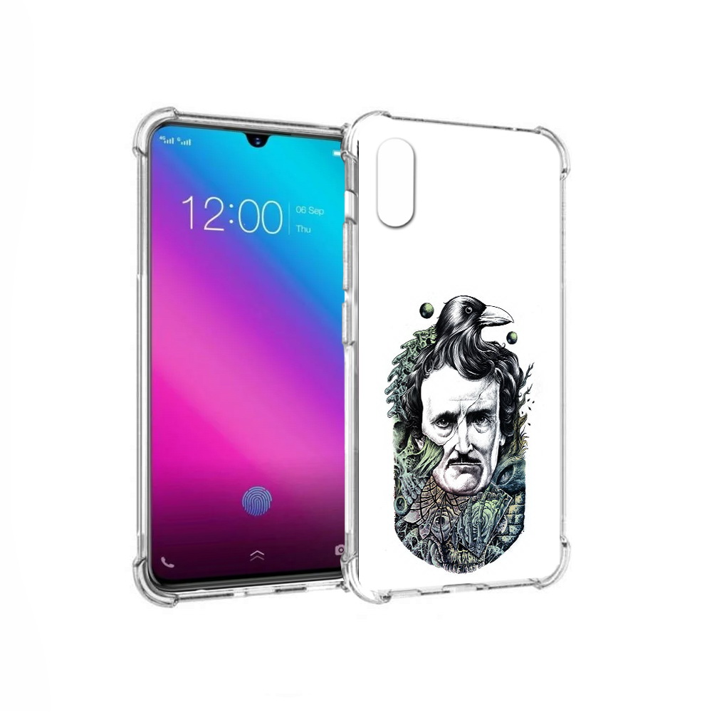 

Чехол MyPads Tocco для Vivo V11 Эдгар Аллан с вороном (PT117900.427.203), Прозрачный, Tocco