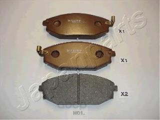 

Колодки дисковые передние hyundai galloper 3.0i/2.5td 98 Japanparts PAH01AF
