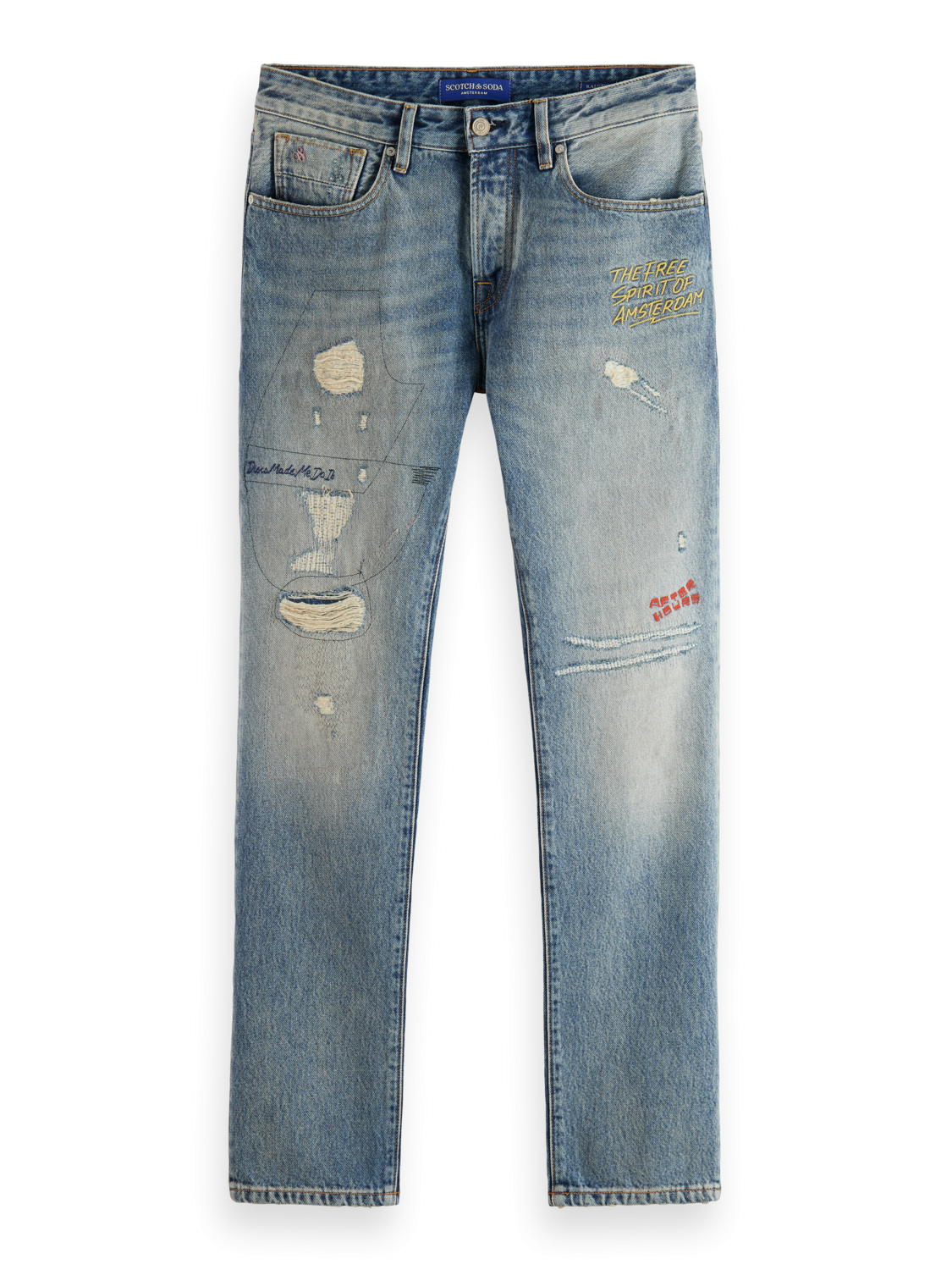 Джинсы мужские Scotch & Soda 173499/6282 голубые 33/32