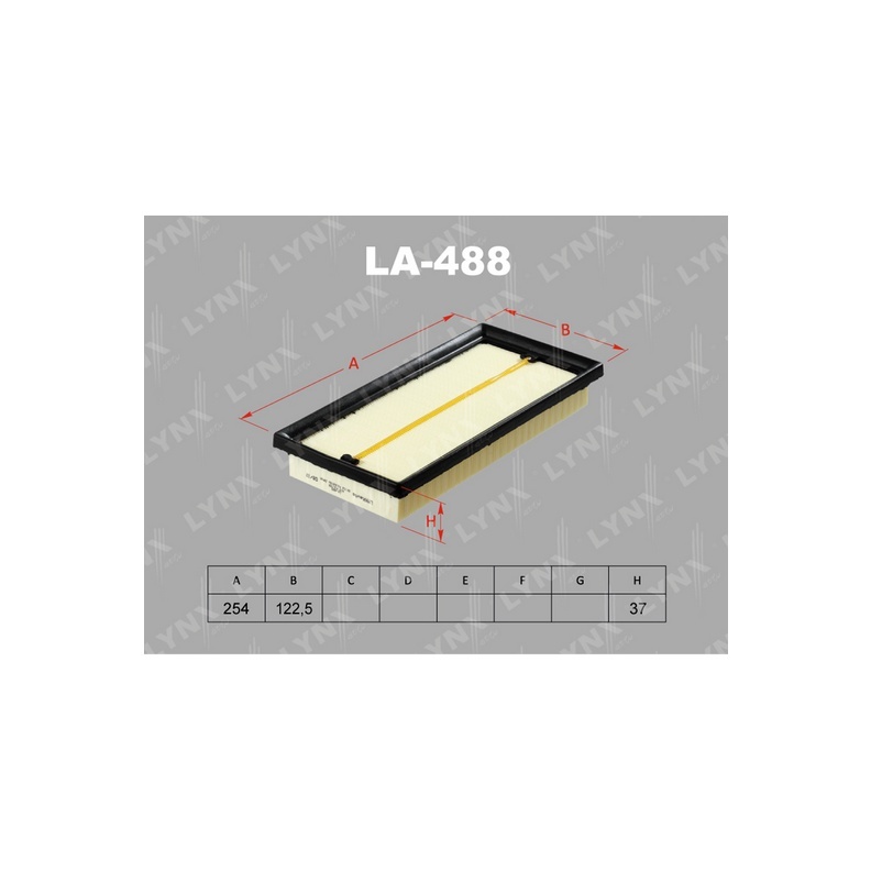 

Фильтр воздушный двигателя LYNXauto LYNXauto_LA488, LA488