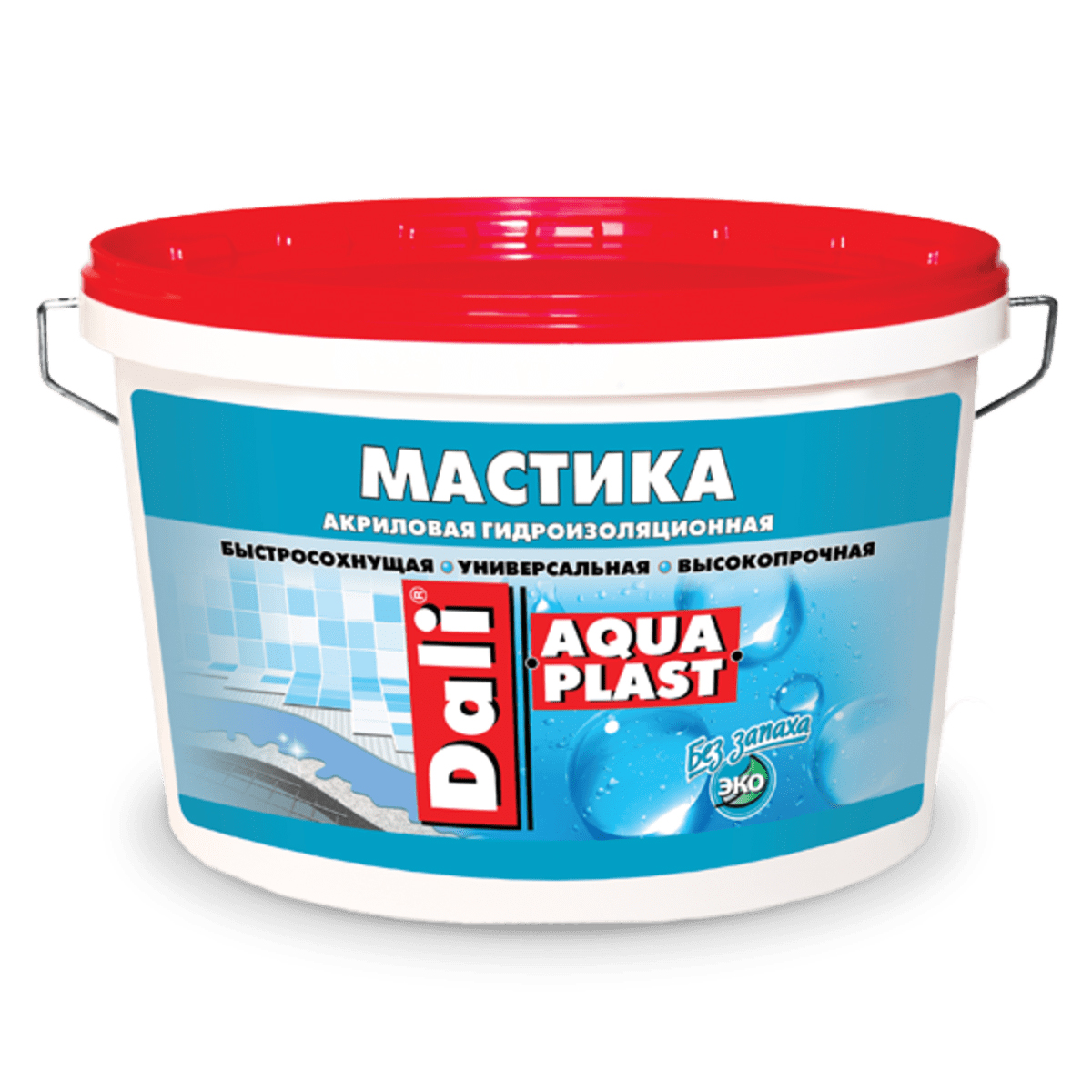 Мастика гидроизоляционная Dali Aquaplast, универсальная, акриловая, 9 л