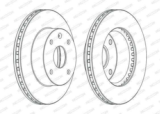 Тормозной диск FERODO DDF1257C