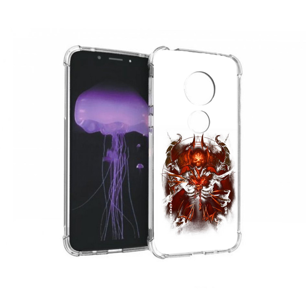 

Чехол MyPads Tocco для Motorola Moto G7 яркий демон (PT123662.354.708), Прозрачный, Tocco
