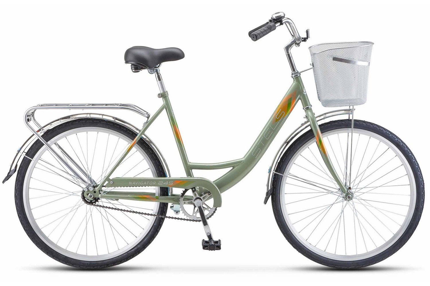 Велосипед 26 Stels Navigator-245C Оливковый корзинка 1469000₽