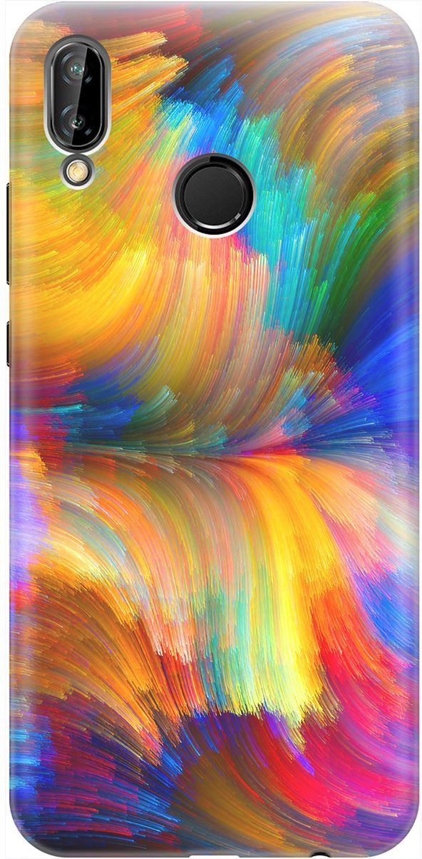 

Чехол на Huawei P20 Lite/Nova 3e "Акварельное небо", Желтый;фиолетовый, 1899