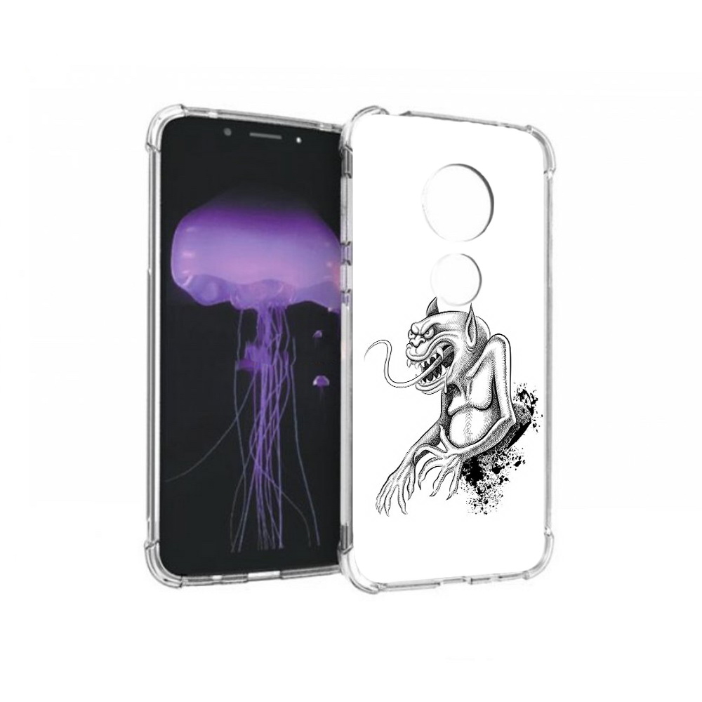 

Чехол MyPads Tocco для Motorola Moto G7 чорт (PT123662.354.692), Прозрачный, Tocco