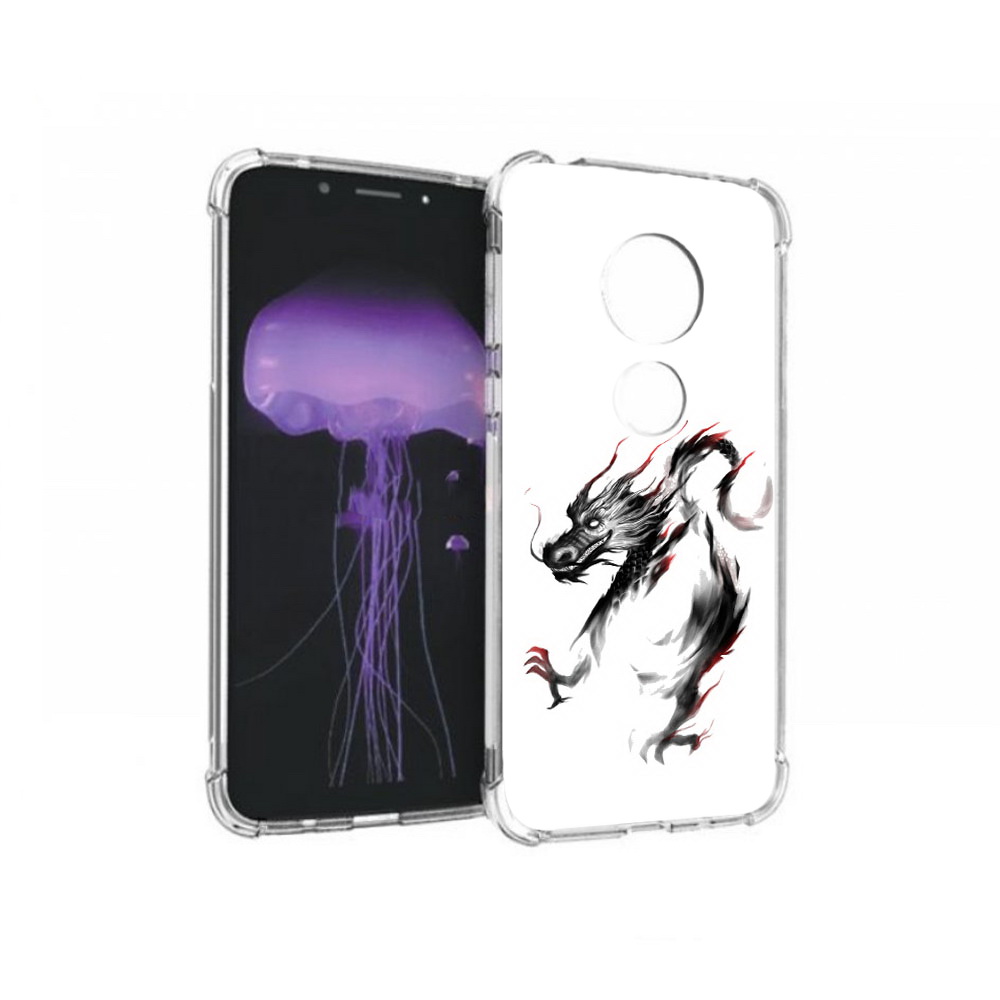 

Чехол MyPads Tocco для Motorola Moto G7 черный дракон (PT123662.354.690), Прозрачный, Tocco