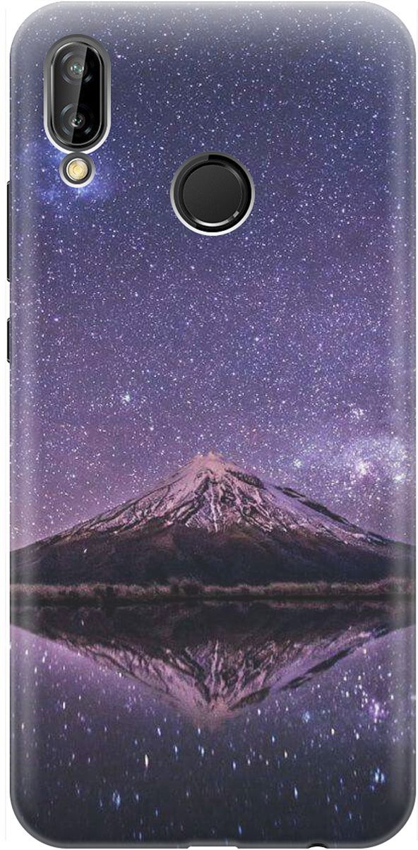 

Чехол на Huawei P20 Lite/Nova 3e "Гора и звездное небо", Синий;фиолетовый, 1463