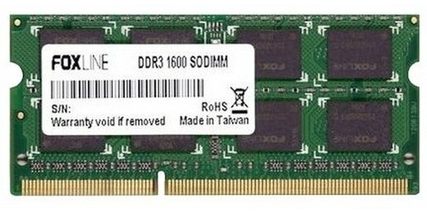 Оперативная память Foxline 4Gb DDR-III 1600MHz SO-DIMM (FL1600D3S11SL-4G)