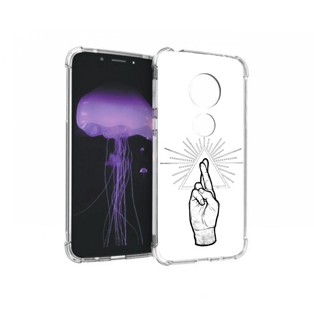 

Чехол MyPads Tocco для Motorola Moto G7 черно белая рука (PT123662.354.681), Прозрачный, Tocco
