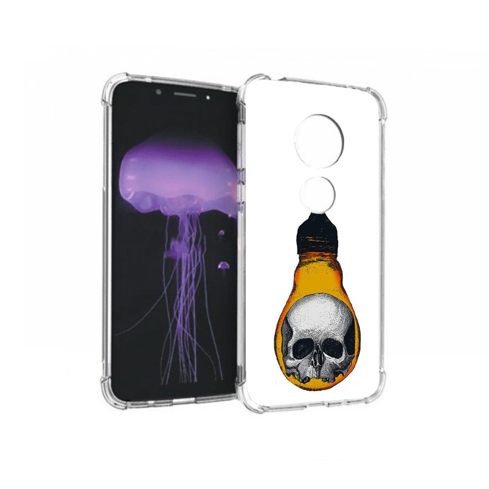 Чехол MyPads Tocco для Motorola Moto G7 череп в лампочке (PT123662.354.676)