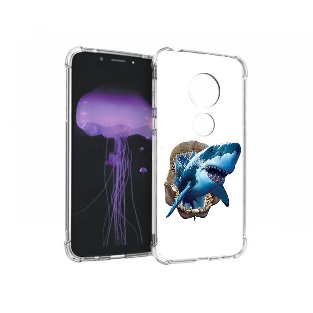 

Чехол MyPads Tocco для Motorola Moto G7 челюсти (PT123662.354.675), Прозрачный, Tocco