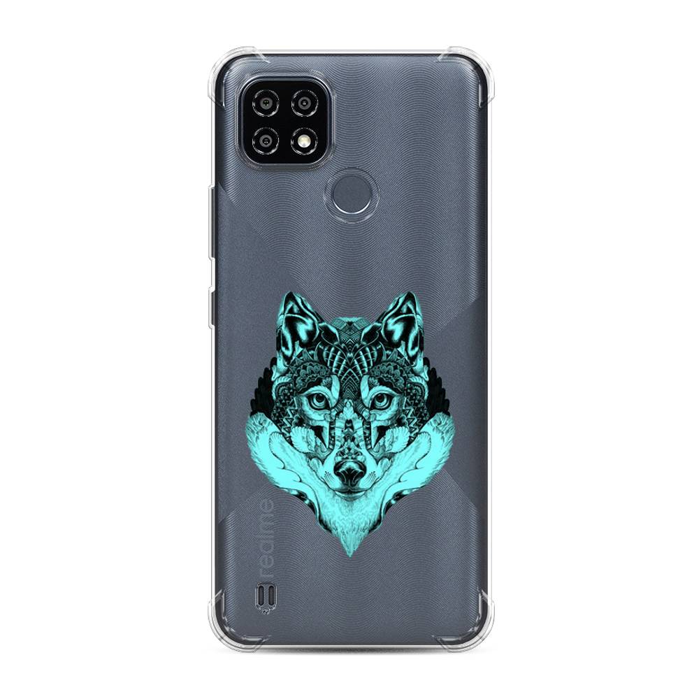 

Чехол Awog на Realme C25Y "Бирюзовый волк", 2510951-1
