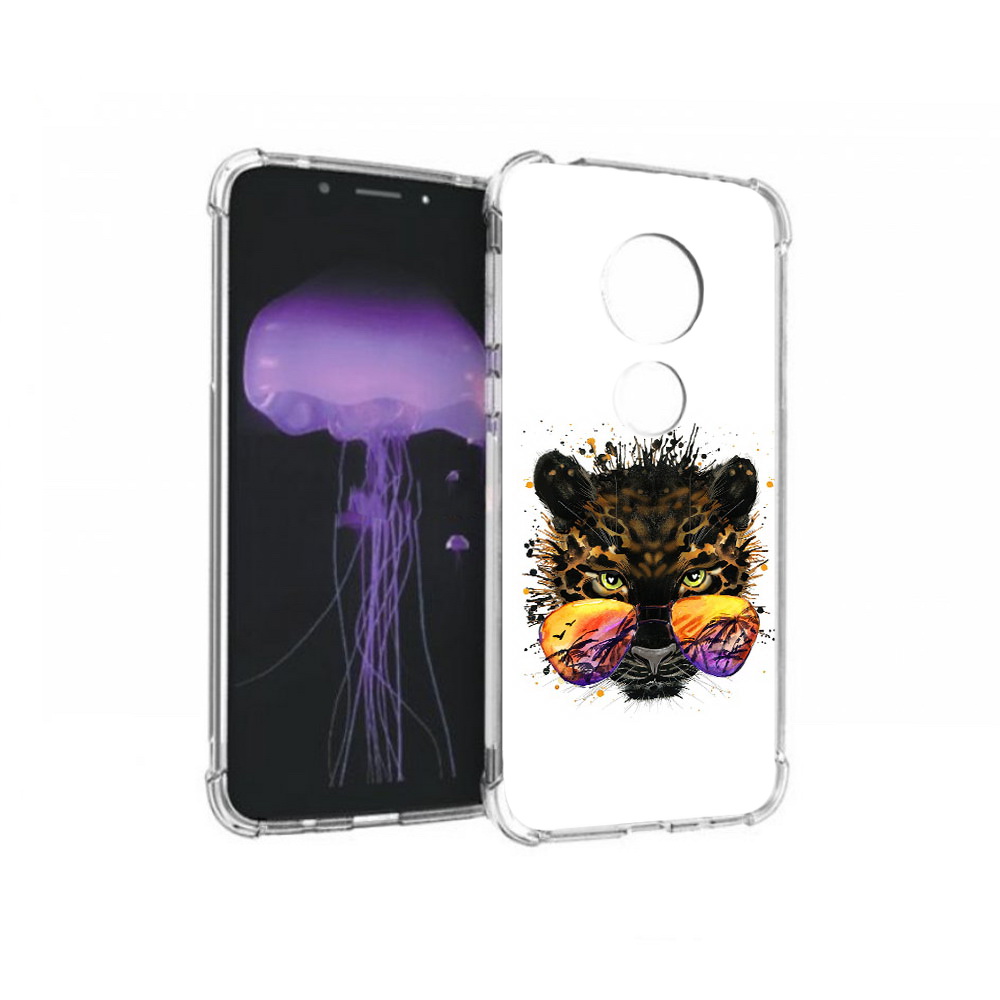 

Чехол MyPads Tocco для Motorola Moto G7 тропический леопард (PT123662.354.649), Прозрачный, Tocco
