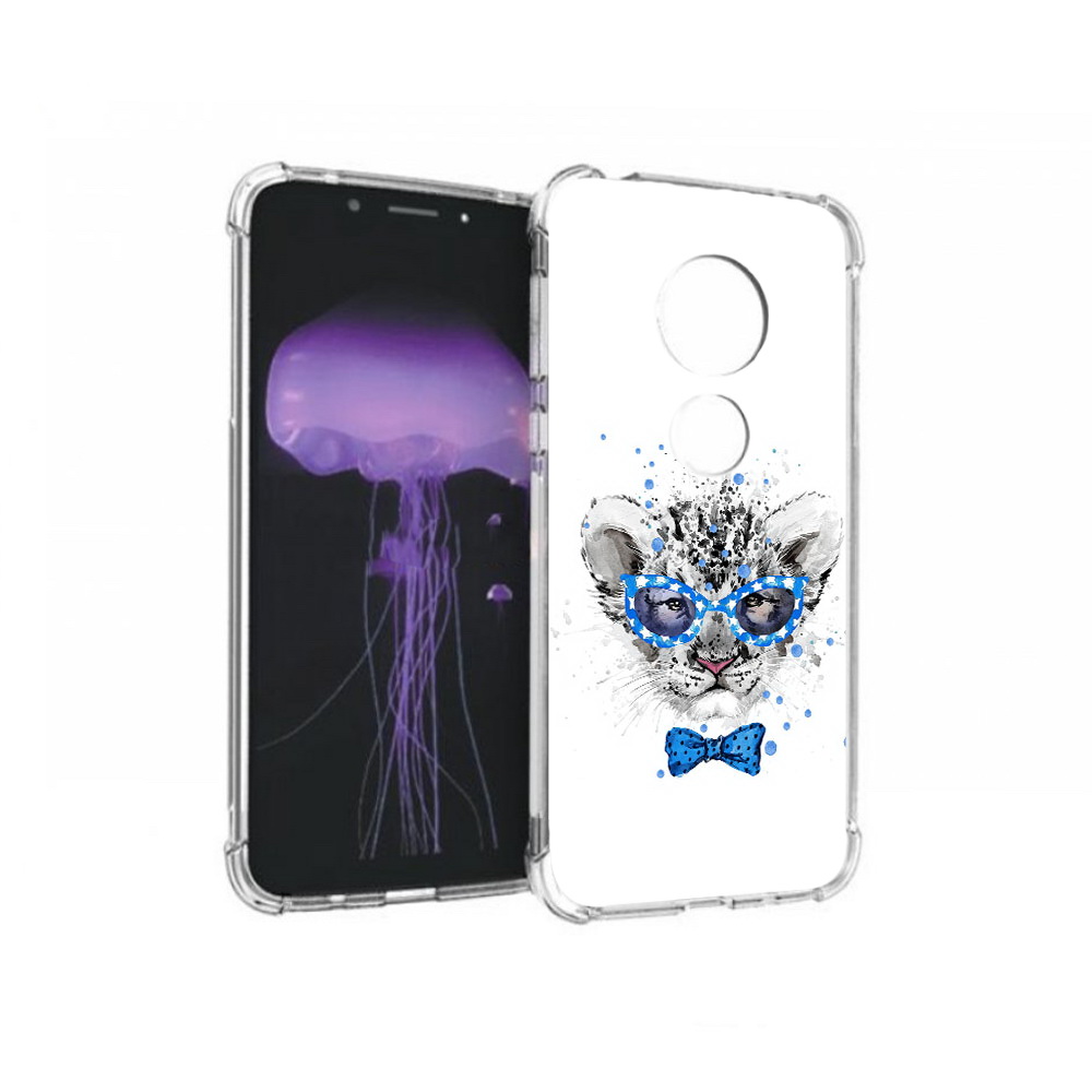 

Чехол MyPads Tocco для Motorola Moto G7 тигренок с бабочкой (PT123662.354.642), Прозрачный, Tocco