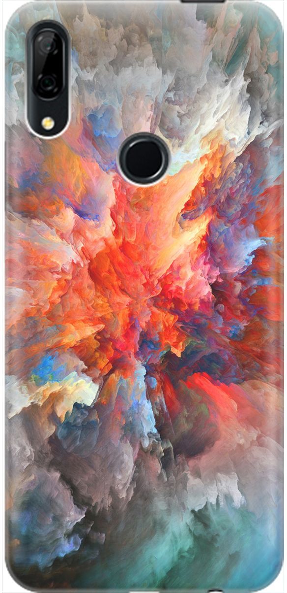 

Чехол на Honor 9X/9X Premium/Huawei P Smart Z/Y9 Prime (2019) "Взрыв цвета", Оранжевый;серый, 1898