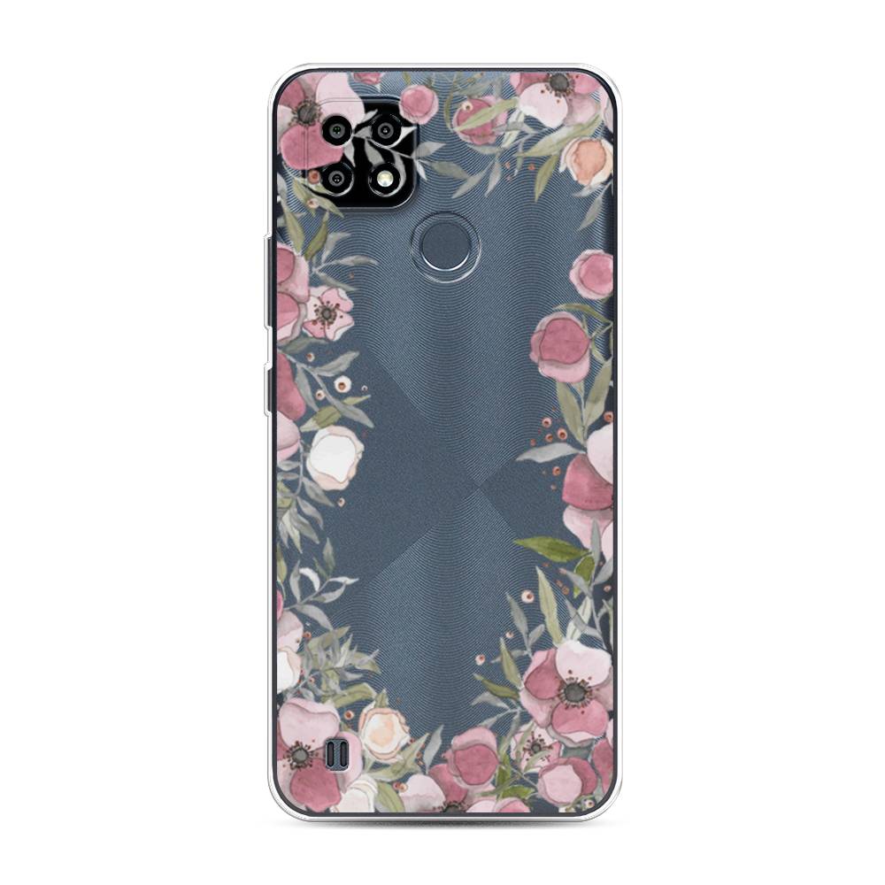 

Чехол Awog на Realme C25Y "Розовая цветочная рамка", 2510950-8