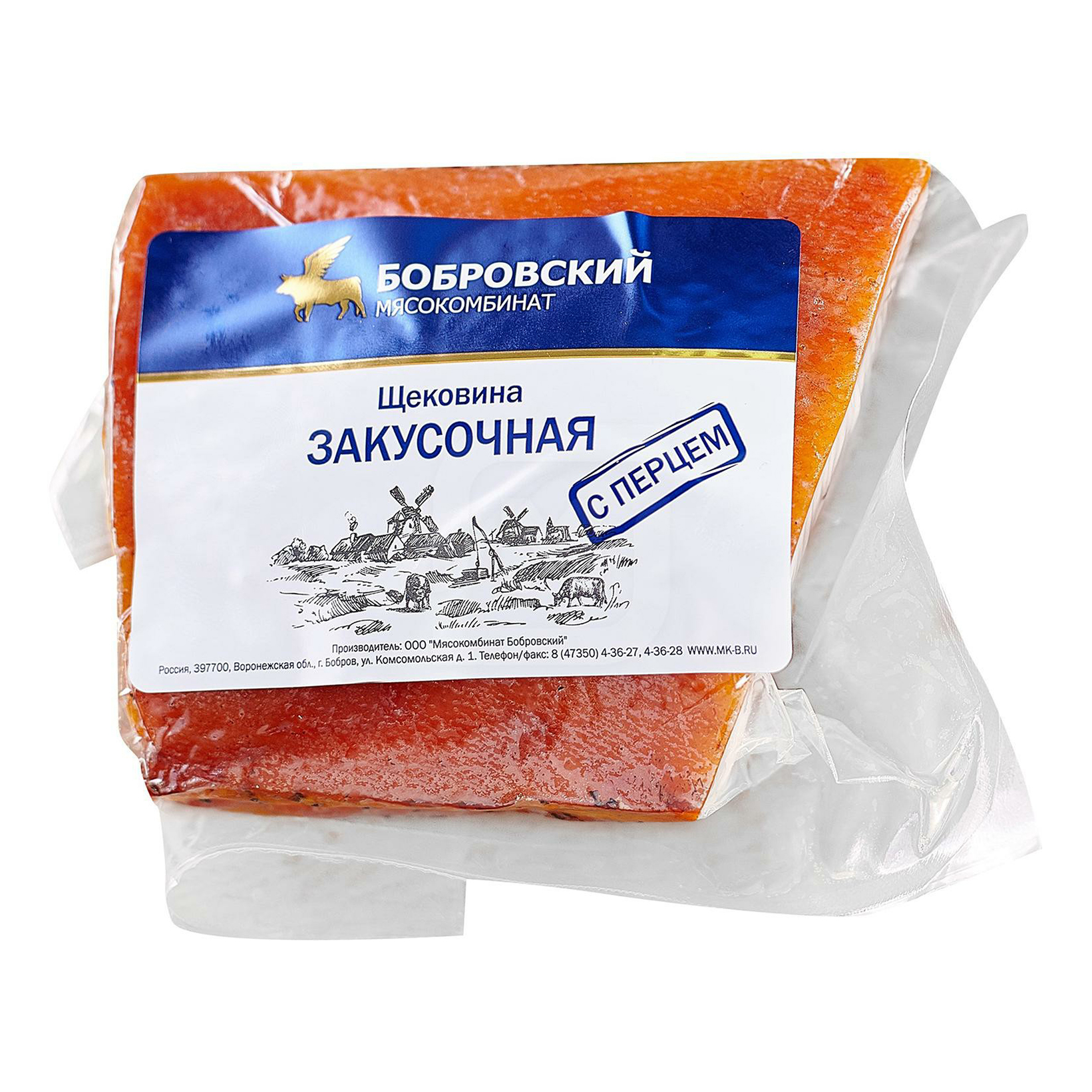 

Щековина свиная варено-копченая Бобровский мясокомбинат Закусочная +-600 г