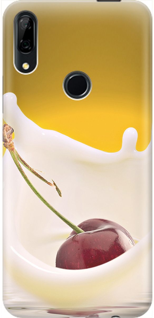 

Чехол на Honor 9X/9X Premium/Huawei P Smart Z/Y9 Prime (2019) "Ягода в молоке", Белый;желтый, 1898