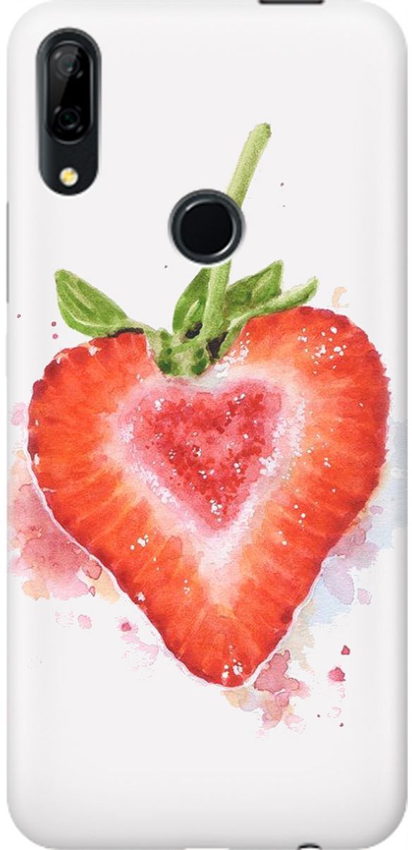 

Чехол на Honor 9X/Huawei P Smart Z/Y9 Prime (2019) "Акварельная клубничка", Белый;красный, 1898