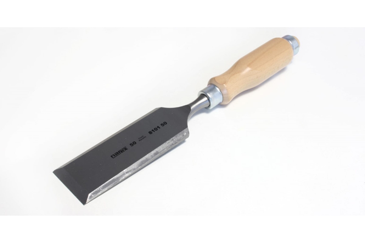 фото Плоская стамеска narex с деревянной светлой ручкой 50 мм, арт. 810150 nobrand