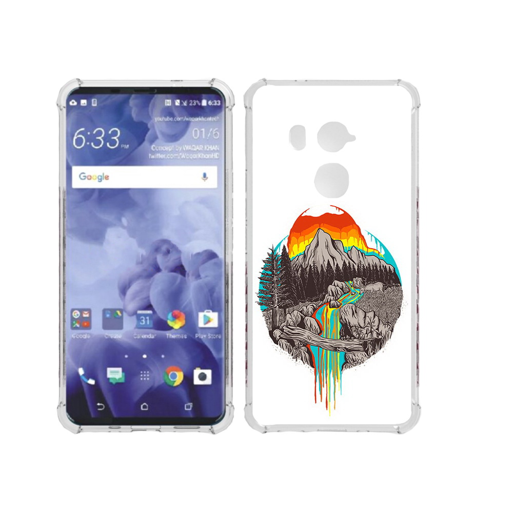 

Чехол MyPads Tocco для HTC U11 Plus Радужный водопад, Прозрачный, Tocco