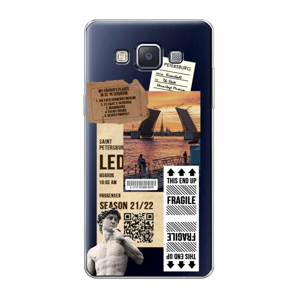 

Чехол на Samsung Galaxy A5 "Санкт-Петербург коллаж", Коричневый;бежевый;белый, 20450-6