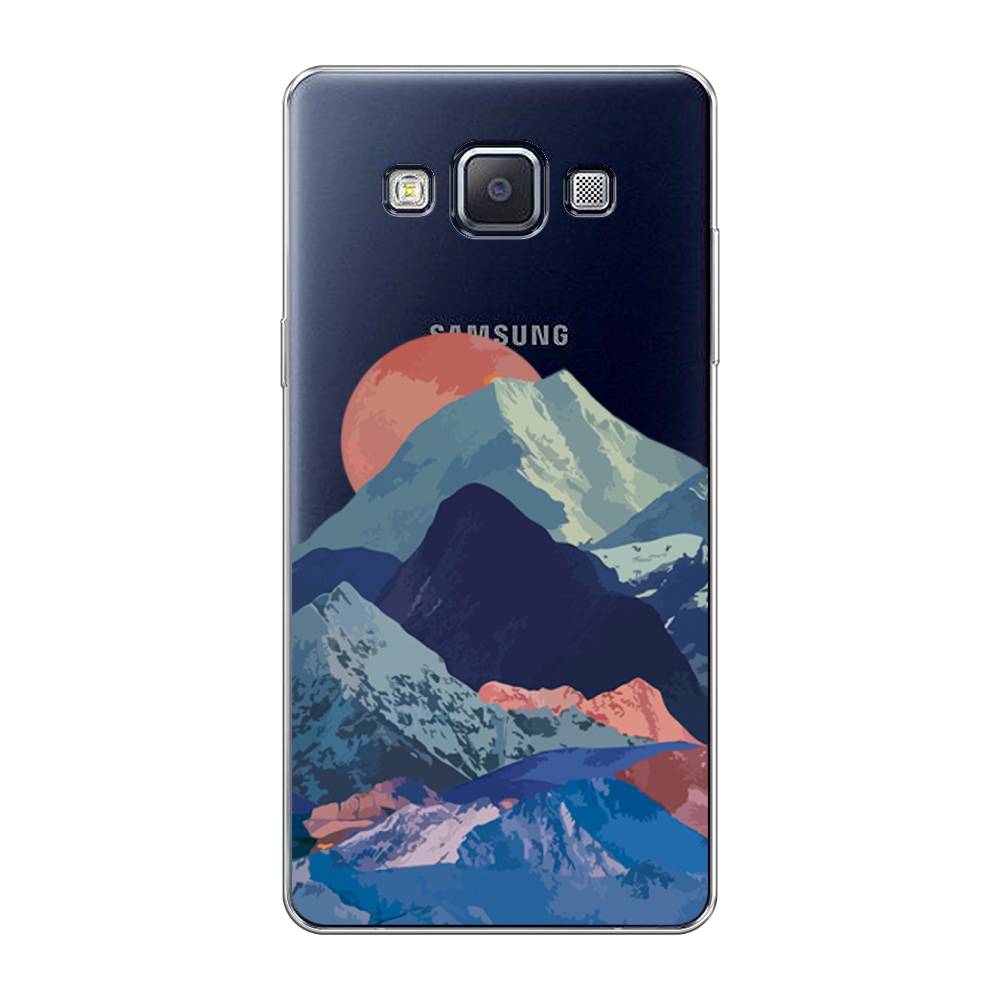 

Чехол на Samsung Galaxy A5 "Закат в снежных горах", Красный;серый;голубой, 20450-2