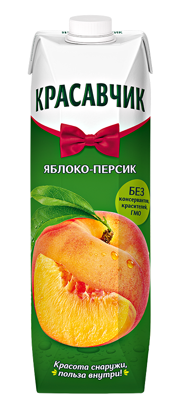 

Нектар Красавчик яблочно-персиковый с мякотью 1,9 л