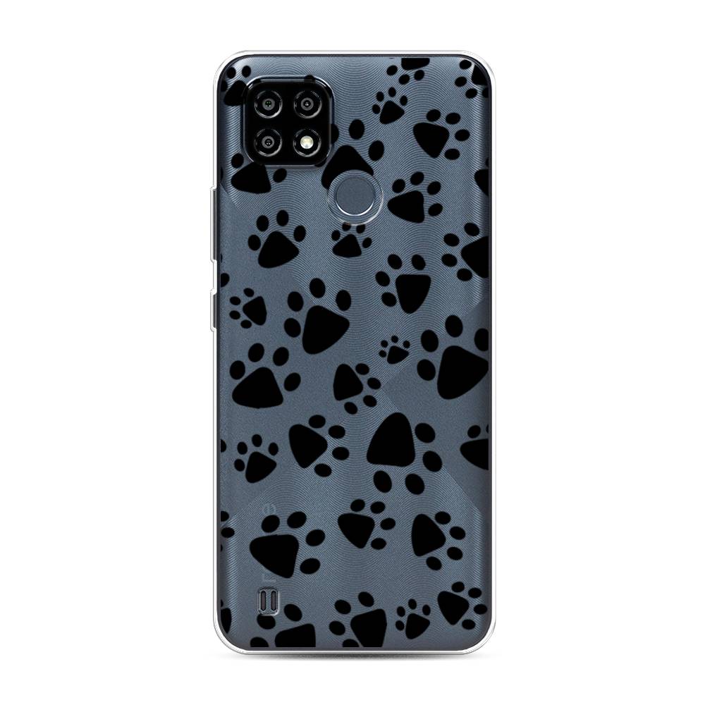 

Чехол Awog на Realme C25Y "Лапки черные", 2510950-2