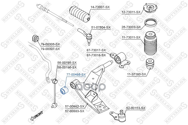 

Сайлентблок Stellox 7700485SX