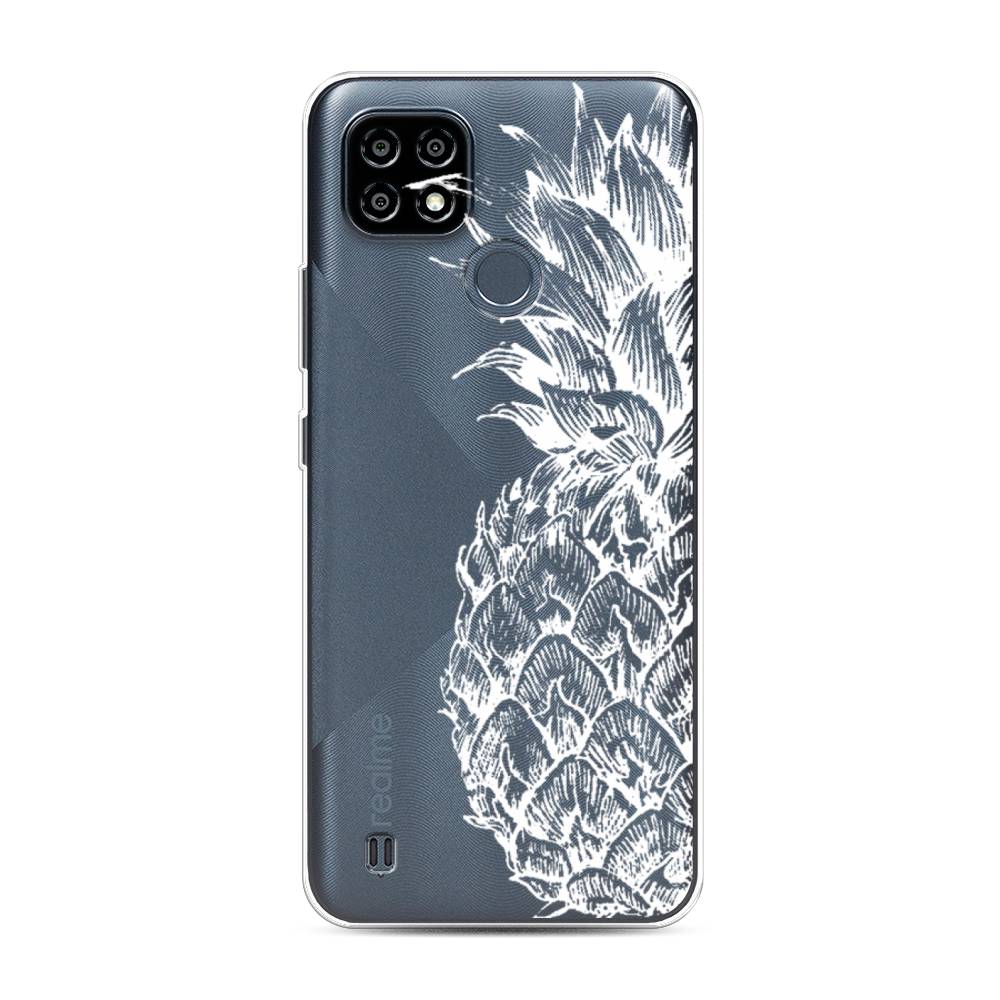 

Чехол Awog на Realme C25Y "Ананас графика белая", 2510950-10