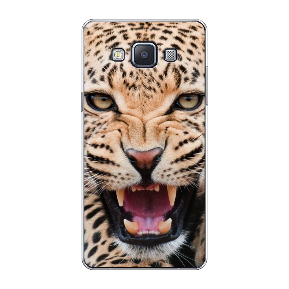 

Чехол на Samsung Galaxy A5 "Леопард 3d", Бежевый;черный, 20450-6