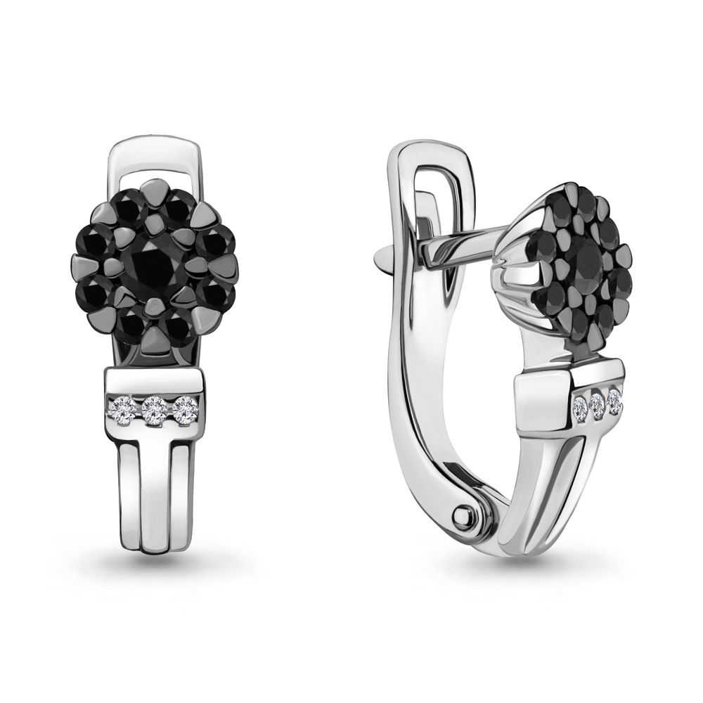 

Серьги из белого золота с бриллиантом Aquamarine Aquamarine 942413Ч_585_бз, 942413Ч_585_бз
