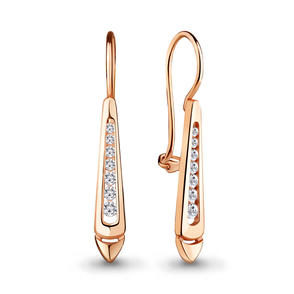 

Серьги из серебра с фианитом Aquamarine Aquamarine 48951А_925_з, 48951А_925_з