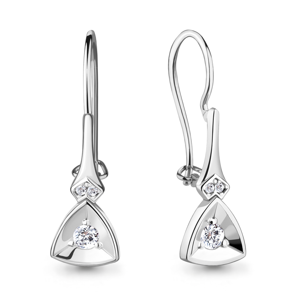

Серьги из серебра с фианитом Aquamarine Aquamarine 48950А_925_р, 48950А_925_р