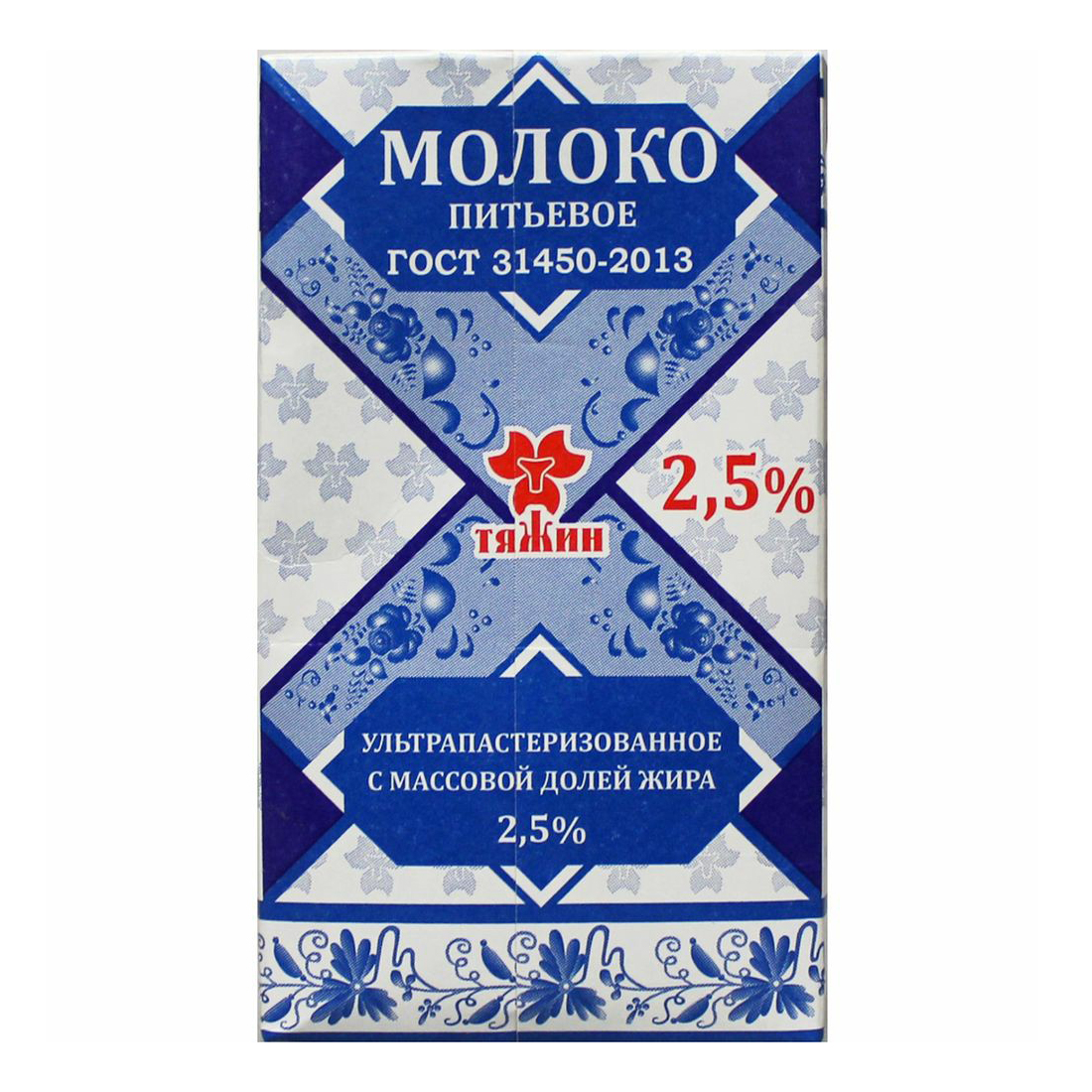 

Молоко 2,5% коровье ультрапастеризованное 1 л Тяжин БЗМЖ