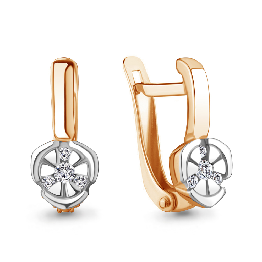 

Серьги из серебра с фианитом Aquamarine Aquamarine 48926А_925_з, 48926А_925_з