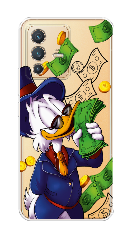 

Чехол на Vivo V23 "Scrooge McDuck with Money", Синий;зеленый;белый, 266050-6