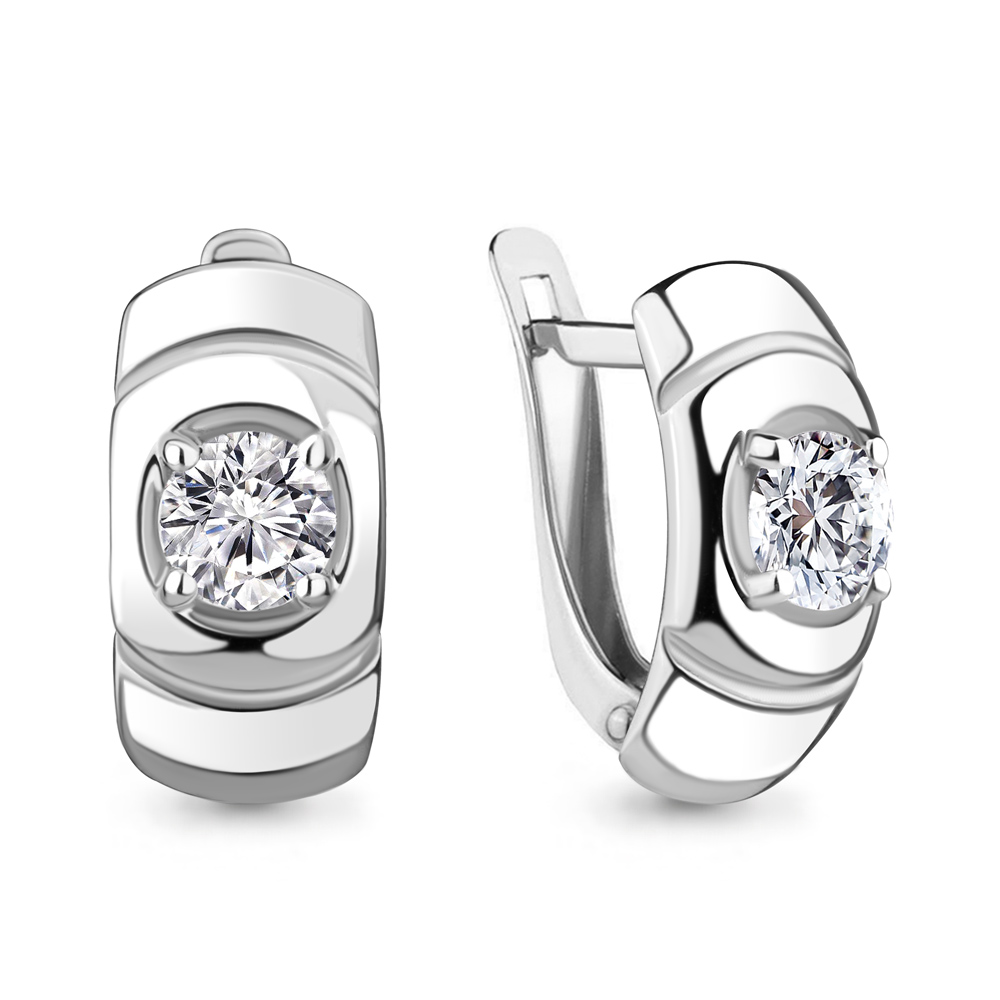 

Серьги из серебра с фианитом Aquamarine Aquamarine 48916А_925_р, 48916А_925_р