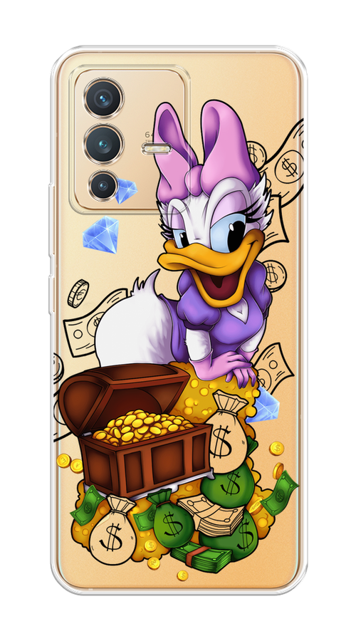 

Чехол на Vivo V23 "Rich Daisy Duck", Коричневый;белый;фиолетовый, 266050-6