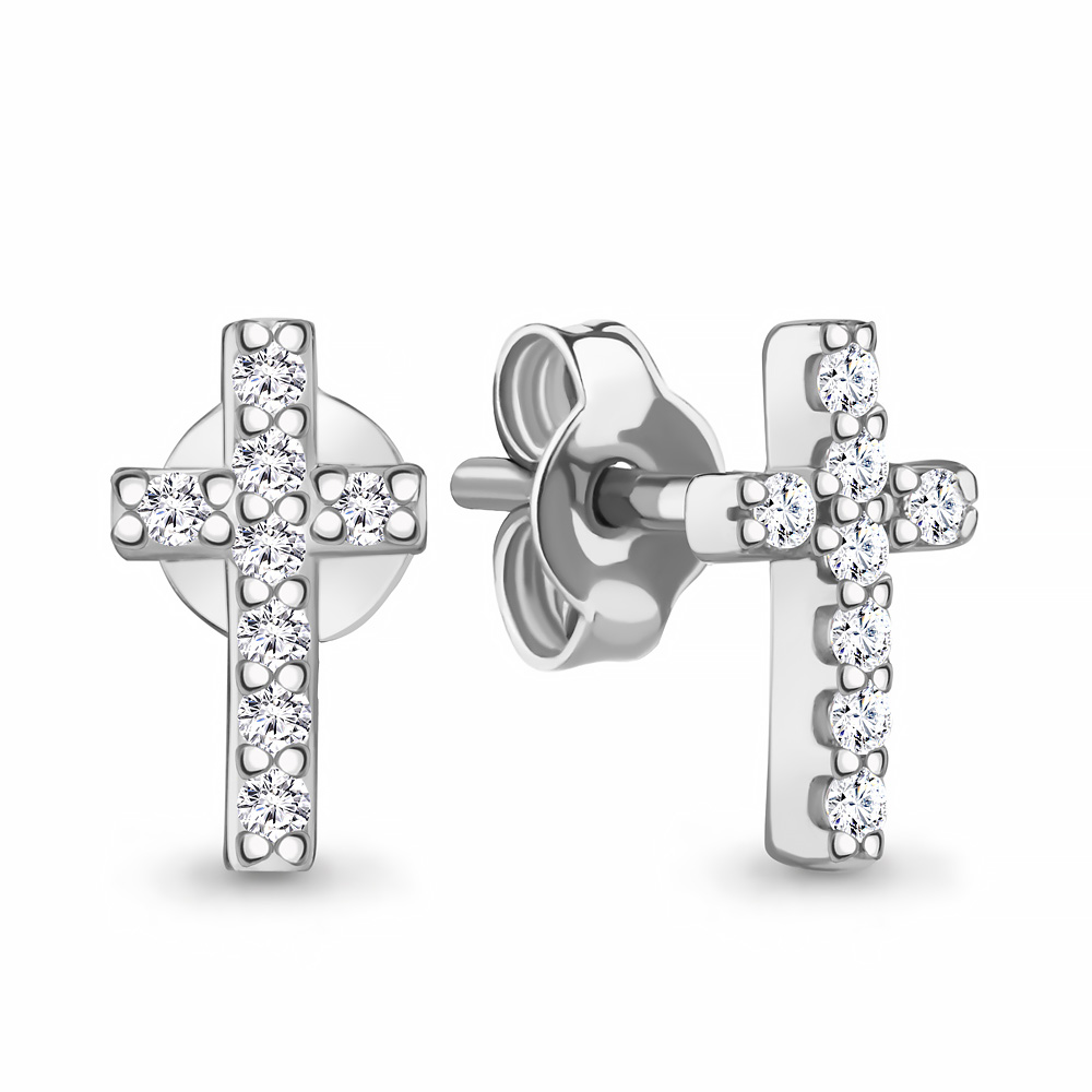 

Серьги из серебра с фианитом Aquamarine Aquamarine 48915А_925_р, 48915А_925_р