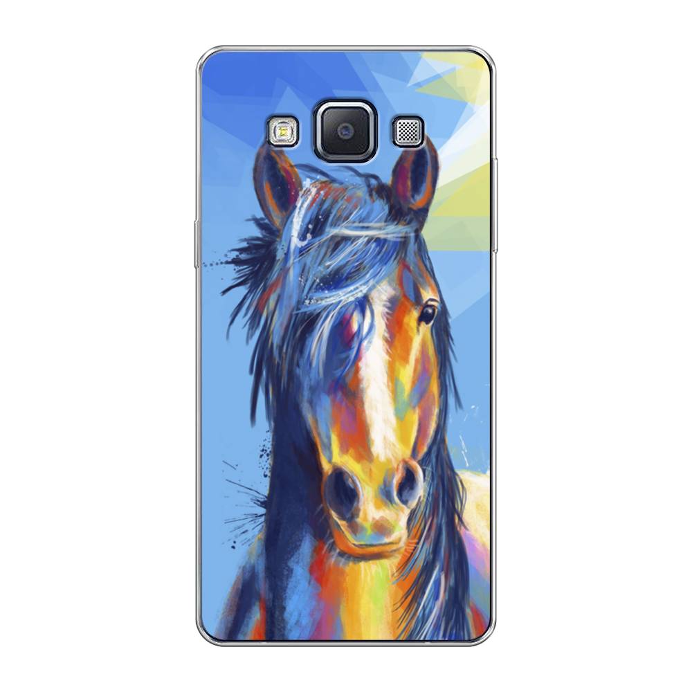 

Чехол на Samsung Galaxy A5 "Лошадь арт 3", Голубой;желтый;синий, 20450-1