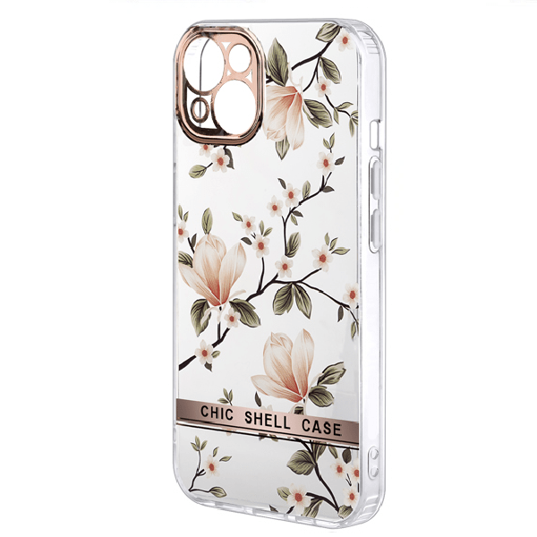 

Чехол Iphone 13 Mini Chic Shell Case, прозрачный с рисунком 8, Iphone 13 Mini Chic Shell Case