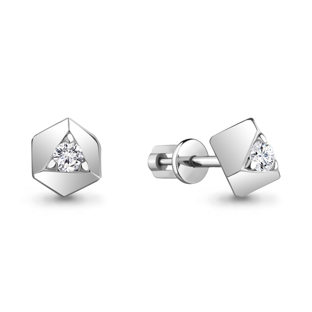 

Серьги из серебра с фианитом Aquamarine Aquamarine 48907А_925_р, 48907А_925_р