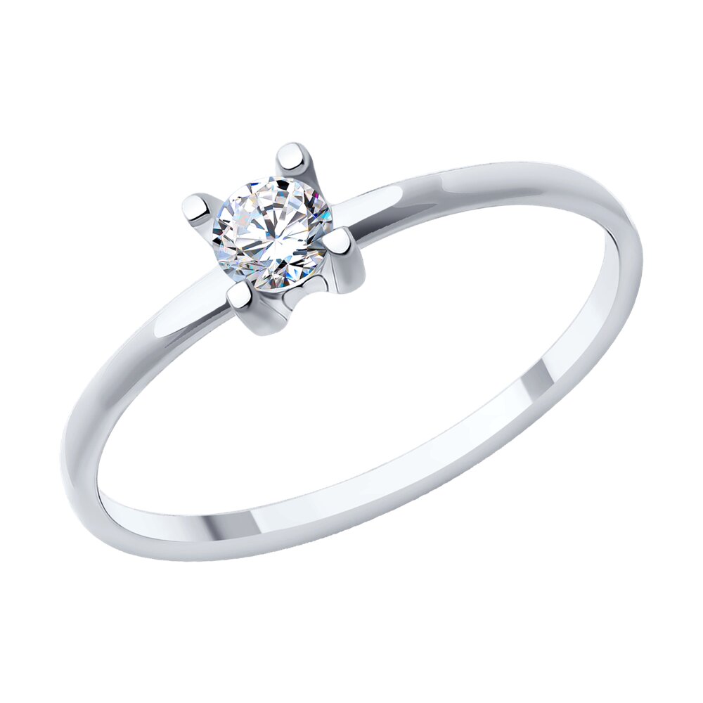 

Кольцо из золота р.  Diamant 52-110-01997-1, фианит, 52-110-01997-1