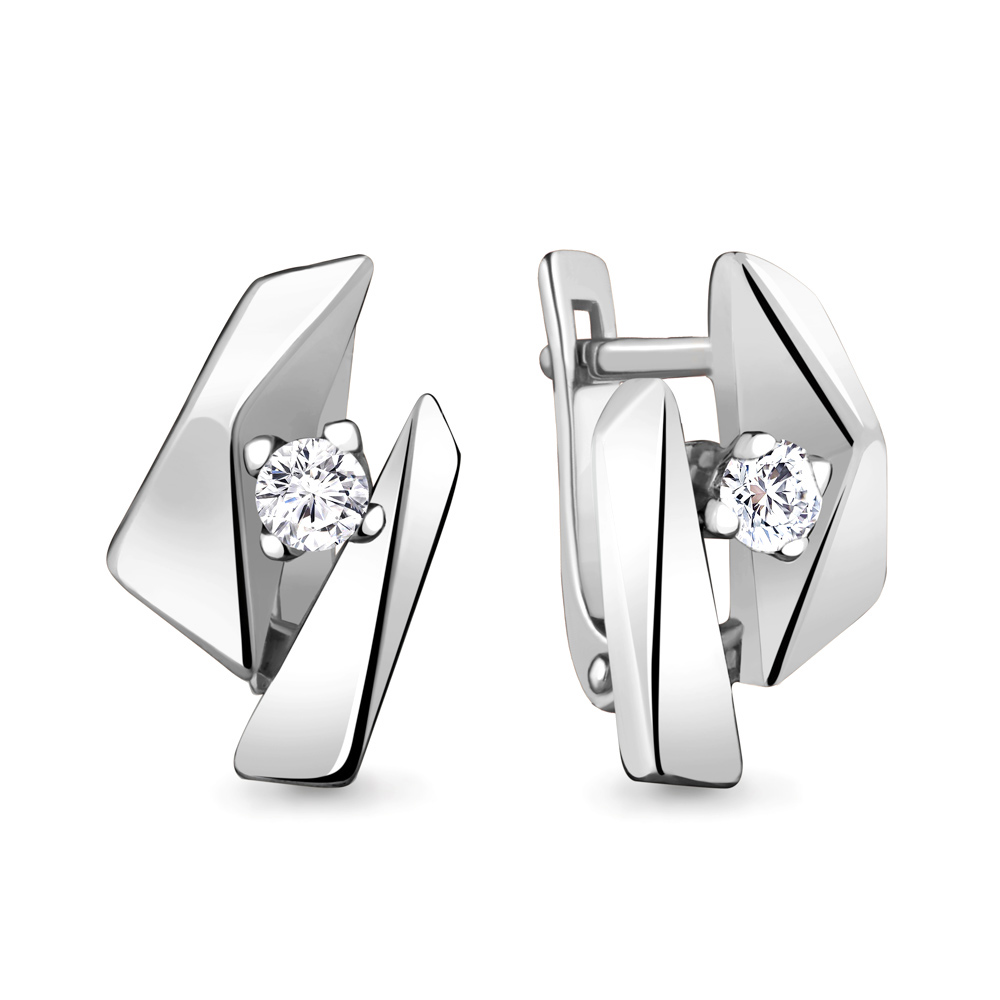

Серьги из серебра с фианитом Aquamarine Aquamarine 48898А_925_р, 48898А_925_р