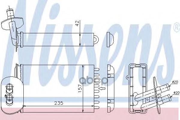 Радиатор отопителя VW: TRANSPORTER IV (70XA/70XB/70XC/70XD/7DB/7DK/7DW) 1.8-2.8i/D/TD/TDi/