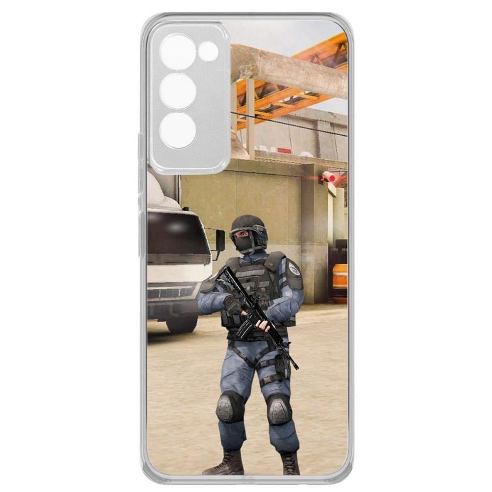 

Чехол-накладка Krutoff Standoff 2 - GIGN для Tecno Camon 18P, Прозрачный