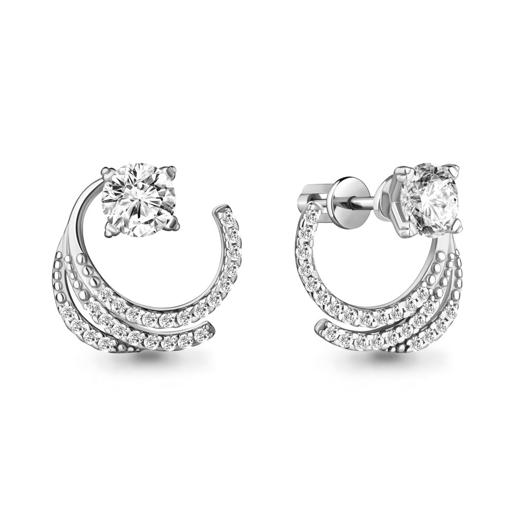 

Серьги из серебра с фианитом Aquamarine Aquamarine 48893А_925_р, 48893А_925_р